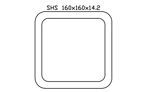 SHS 160x160x14.2 sembolünün önizlemesi, blok SEC_SHS160X14.2