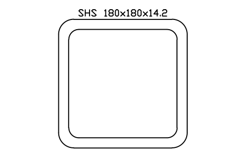 SHS 180x180x14.2 sembolünün önizlemesi, blok SEC_SHS180X14.2