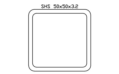 SHS 50x50x3.2 sembolünün önizlemesi, blok SEC_SHS50X3.2