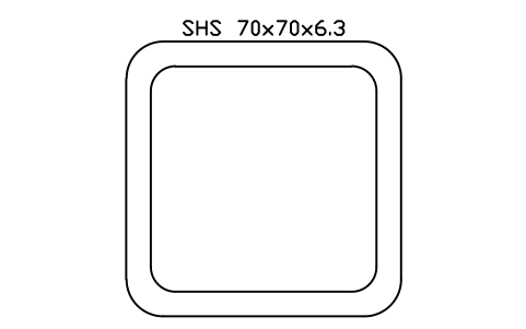 SHS 70x70x6.3 sembolünün önizlemesi, blok SEC_SHS70X6.3