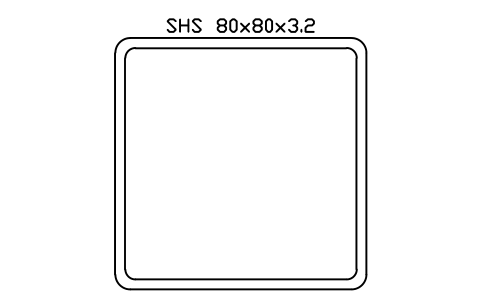 SHS 80x80x3.2 sembolünün önizlemesi, blok SEC_SHS80X3.2