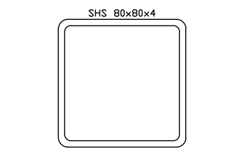 SHS 80x80x4 sembolünün önizlemesi, blok SEC_SHS80X4