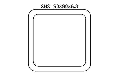 SHS 80x80x6.3 sembolünün önizlemesi, blok SEC_SHS80X6.3