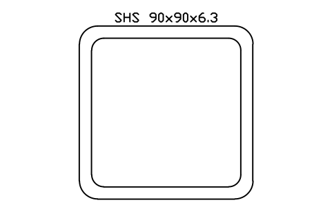 SHS 90x90x6.3 sembolünün önizlemesi, blok SEC_SHS90X6.3