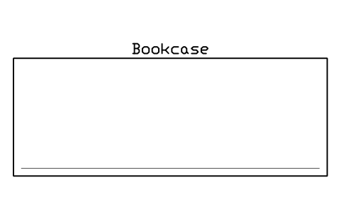 Bookcase, plan sembolünün önizlemesi, blok HOM_BOOKCASE_PLAN