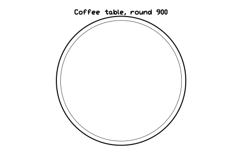 Coffee table, round 900, plan sembolünün önizlemesi, blok HOM_COFFEETABLE_ROUND_PLAN