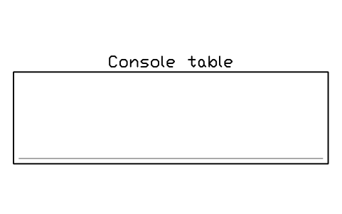 Console table, plan sembolünün önizlemesi, blok HOM_CONSOLE_PLAN