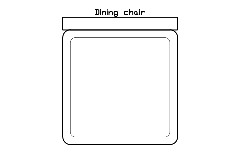 Dining chair, plan sembolünün önizlemesi, blok HOM_DININGCHAIR_PLAN