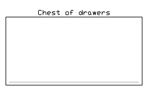 Chest of drawers, plan sembolünün önizlemesi, blok HOM_DRAWERS_PLAN