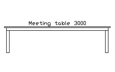 Meeting table 3000, front elevation sembolünün önizlemesi, blok HOM_MEETINGTABLE_3000_ELEV