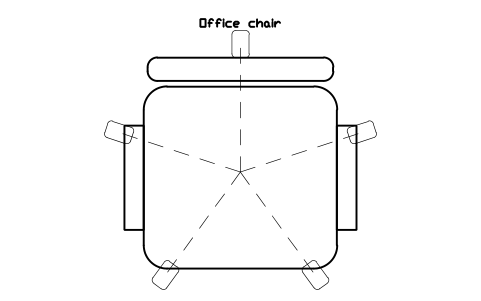 Office chair, plan sembolünün önizlemesi, blok HOM_OFFICECHAIR_PLAN