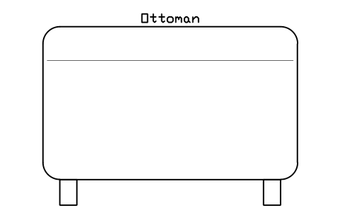 Ottoman, front elevation sembolünün önizlemesi, blok HOM_OTTOMAN_ELEV
