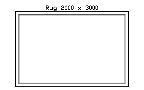 Rug 2000 x 3000, plan sembolünün önizlemesi, blok HOM_RUG_2000X3000_PLAN