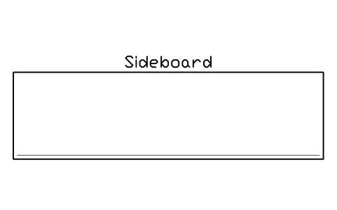 Sideboard, plan sembolünün önizlemesi, blok HOM_SIDEBOARD_PLAN