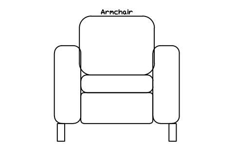 Armchair, front elevation sembolünün önizlemesi, blok HOM_SOFA_ARMCHAIR_ELEV
