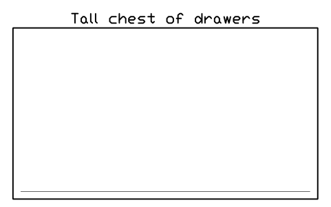 Tall chest of drawers, plan sembolünün önizlemesi, blok HOM_TALLBOY_PLAN