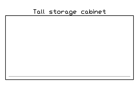 Tall storage cabinet, plan sembolünün önizlemesi, blok HOM_TALLCABINET_PLAN