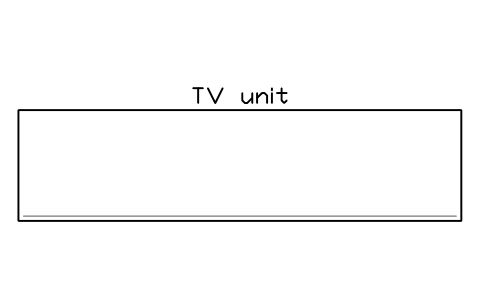 TV unit, plan sembolünün önizlemesi, blok HOM_TVUNIT_PLAN