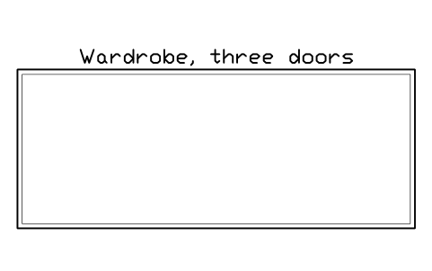 Wardrobe, three doors, plan sembolünün önizlemesi, blok HOM_WARDROBE_3DOOR_PLAN