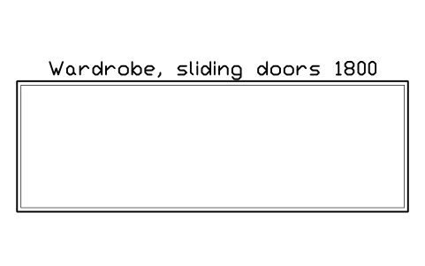 Wardrobe, sliding doors 1800, plan sembolünün önizlemesi, blok HOM_WARDROBE_SLIDING_1800_PLAN