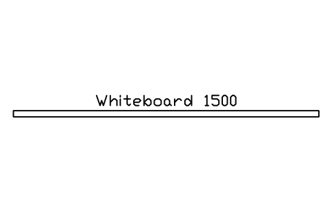 Whiteboard 1500, plan sembolünün önizlemesi, blok HOM_WHITEBOARD_1500_PLAN