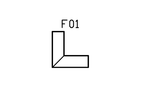 Anteprima del simbolo Mensola d'angolo, 1200 x 1200, blocco HSU_SHELF_CORNER_1200