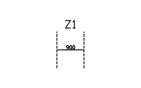 Anteprima del simbolo Corridoio, 900 libero, blocco HSU_ZONE_AISLE_900