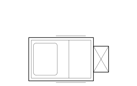符號 Delivery bed 的預覽，圖塊名 HSP_BED_DELIVERY