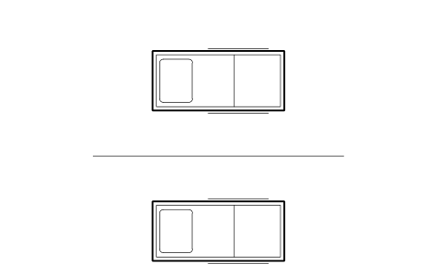 符號 Two bed bay 的預覽，圖塊名 HSP_BED_PAIR