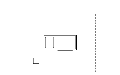 符號 ICU bed space, 3 side access 的預覽，圖塊名 HSP_BED_SPACE_ICU