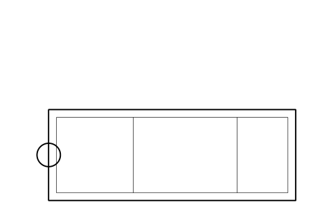 符號 Examination couch, height adjustable 的預覽，圖塊名 HSP_EXAM_COUCH_LIFT