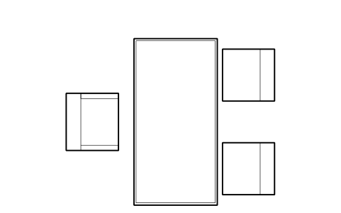 符號 Consulting desk with chairs 的預覽，圖塊名 HSP_EXAM_DESK