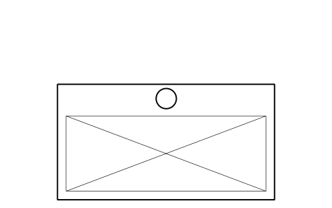 Vista previa del símbolo Fume cupboard, 1.5 m, bloque HSP_FUME_CUPBOARD