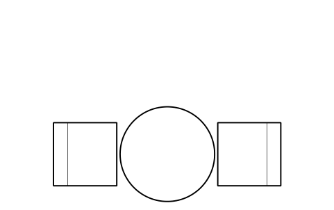 Preview of the Balcony table and 2 chairs symbol, block HTL_BALCONY_SET