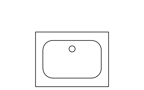 Preview of the Vanity basin, 600 symbol, block HTL_BASIN_SINGLE