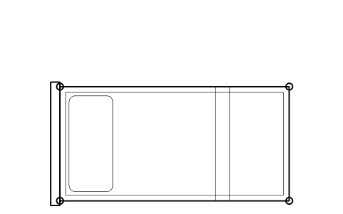 Preview of the Bunk bed symbol, block HTL_BED_BUNK