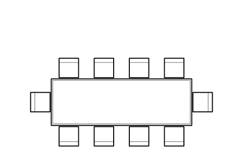 Preview of the Boardroom table for 10 symbol, block HTL_BOARDROOM_10