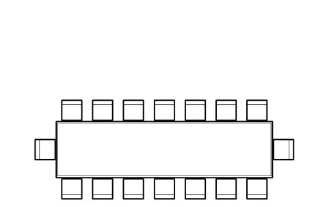 Preview of the Boardroom table for 16 symbol, block HTL_BOARDROOM_16