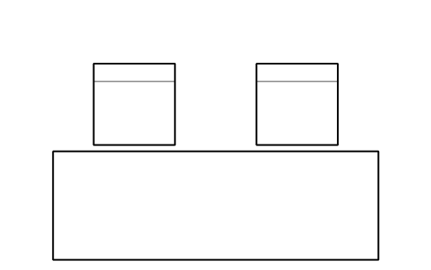 Preview of the Classroom table for 2 symbol, block HTL_CLASSROOM_TABLE_2