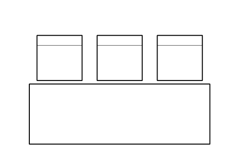 Preview of the Classroom table for 3 symbol, block HTL_CLASSROOM_TABLE_3