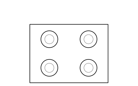 Preview of the Cooking range, 1.2 m symbol, block HTL_KITCHEN_RANGE