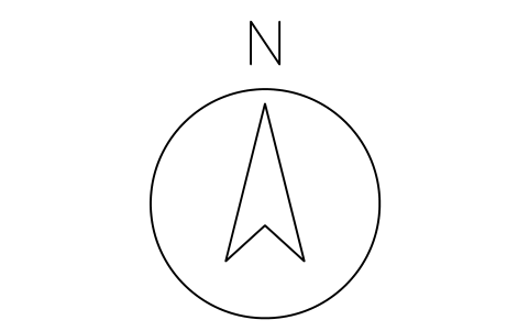Preview of the North arrow symbol, block HTL_NORTH_ARROW