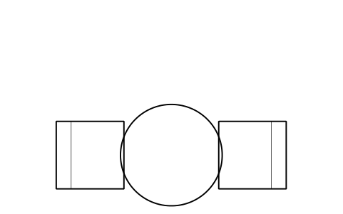 Preview of the Bistro table, round 600 symbol, block HTL_TABLE_BISTRO