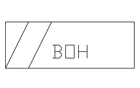Preview of the Zone marker, back of house symbol, block HTL_ZONE_BOH