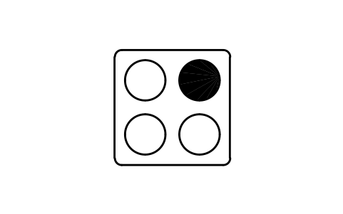 Preview of the Stove, plate indicator symbol, block EGH_5622