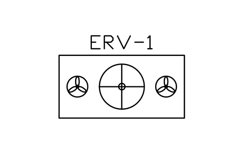 Energy recovery ventilator sembolünün önizlemesi, blok HV_AHU_ERV