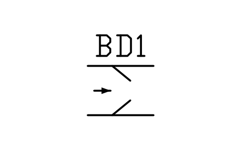 Backdraft damper sembolünün önizlemesi, blok HV_DAMPER_BACKDRAFT