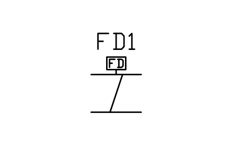 Fire damper sembolünün önizlemesi, blok HV_DAMPER_FIRE