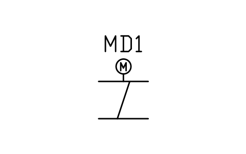 Motorised damper sembolünün önizlemesi, blok HV_DAMPER_MOTORISED