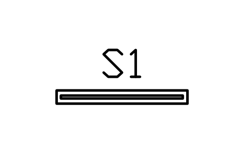 Linear slot diffuser, 1 slot sembolünün önizlemesi, blok HV_DIFF_LINEAR_1SLOT